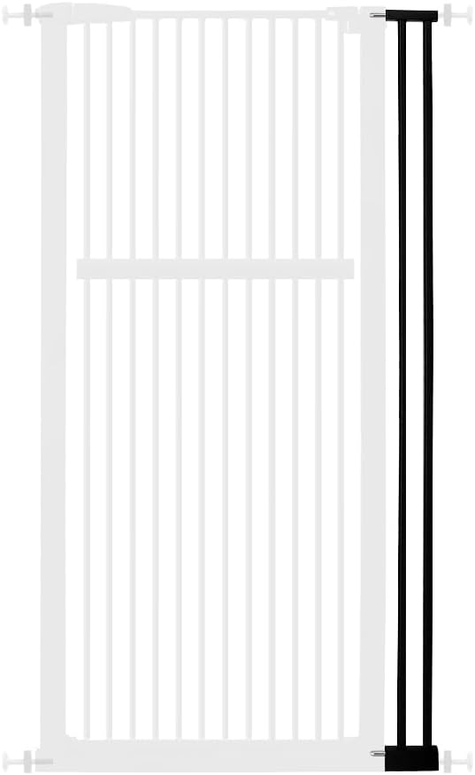 61.02" Extra Tall Pet Gate for Cat Dog 30.12"-59.24" Wide Black | Extra Tall Cat Gate for Doorway Hallway Stairs Pressure Mounted 1.37" Gap No Drilling Auto-Close Dual-Lock