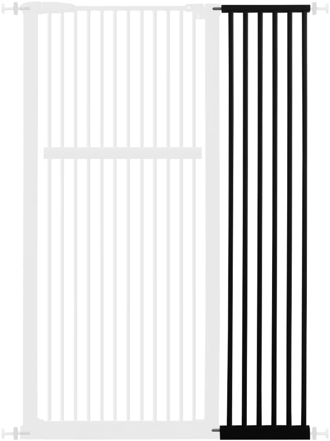 61.02" Extra Tall Pet Gate for Cat Dog 30.12"-59.24" Wide Black | Extra Tall Cat Gate for Doorway Hallway Stairs Pressure Mounted 1.37" Gap No Drilling Auto-Close Dual-Lock