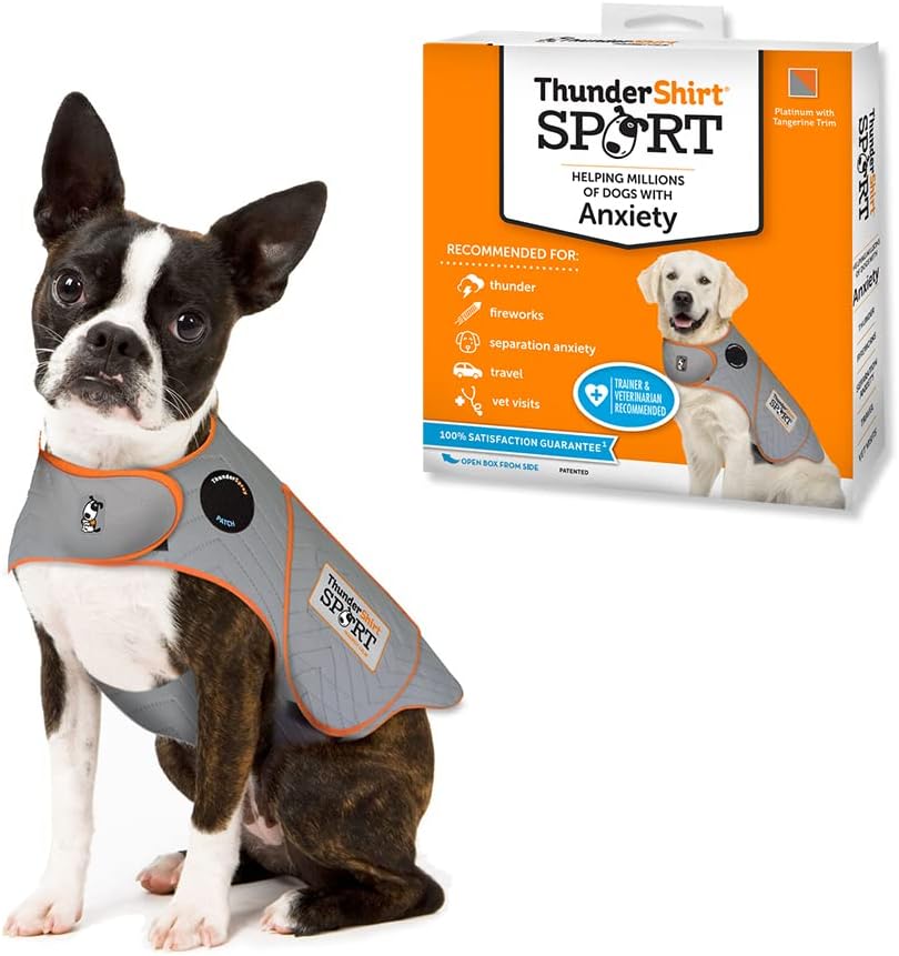 ThunderShirt for Dogs Calming Anxiety Vest, X Large, Platinum Sport | Skin-Friendly Dog Anxiety Shirt, Helps Reduce Stress from Thunder, Fireworks & Travel