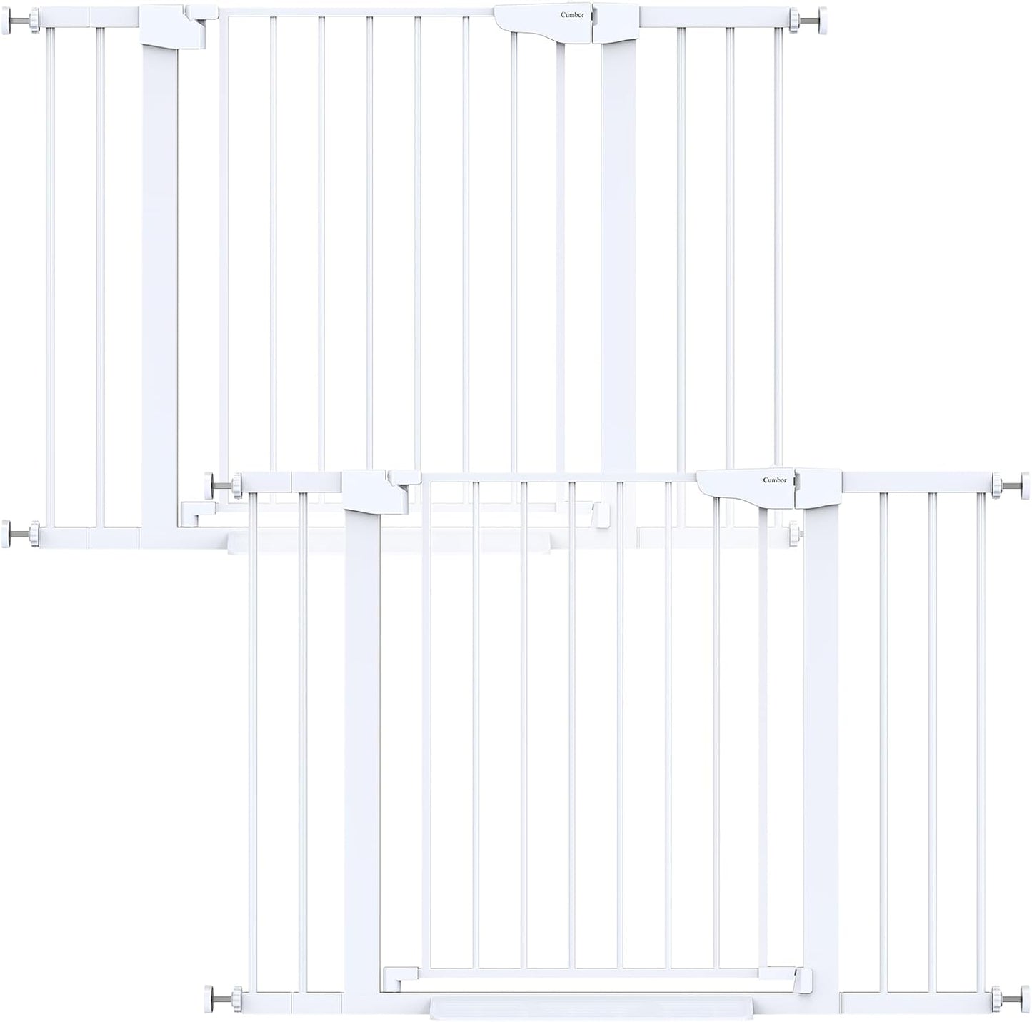 30-46" Baby Gate for Stairs, Auto Close Dog Gate for the House Black | Easy Install Pressure Mounted Pet Gates for Doorway, Dual Lock Indoor Safety Gate for Baby & Dog, Mom's Choice Awards Winner