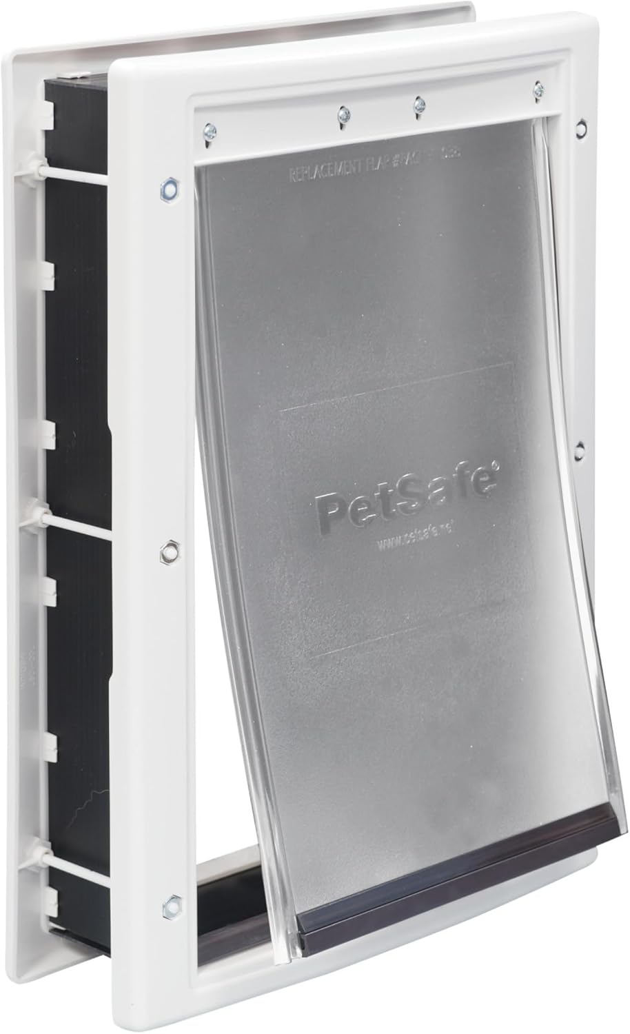 Plastic Pet Door, Large | Snap-On Closing Panel, Fits Interior/Exterior Doors 1/16-2 in Thick, Easy DIY Install