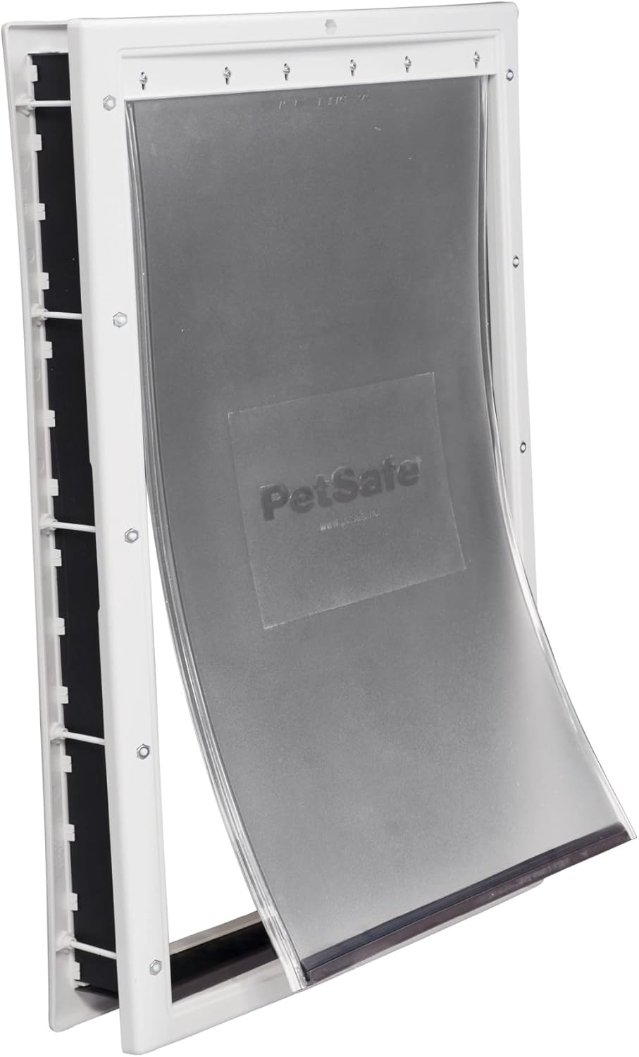 Plastic Pet Door, Large | Snap-On Closing Panel, Fits Interior/Exterior Doors 1/16-2 in Thick, Easy DIY Install