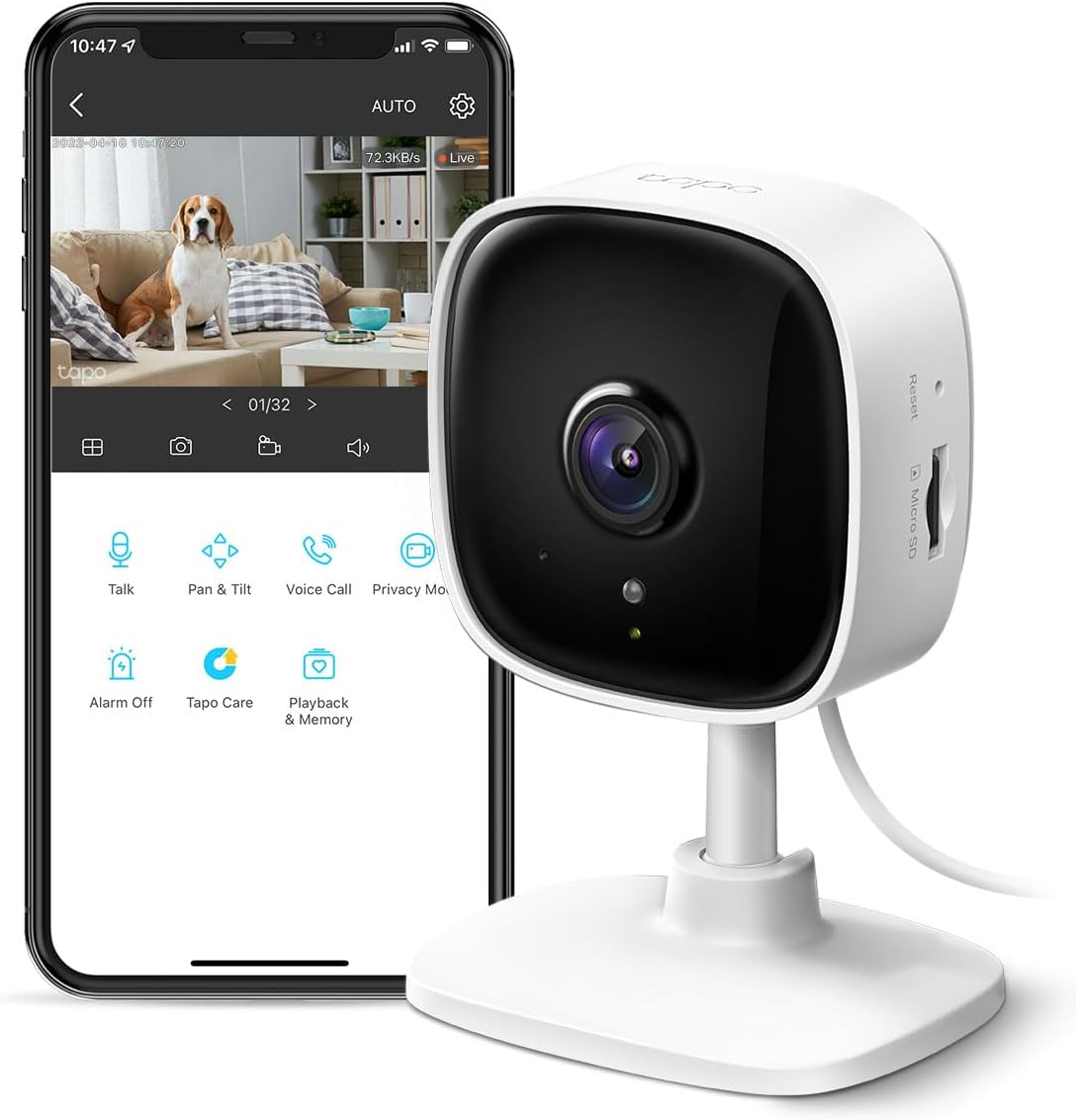 Tapo 1080P Indoor Security Camera, Baby Monitor, Dog Camera, C100(4-Pack) | Motion Detection, 2-Way Audio, Siren, Night Vision, Cloud & SD Card Storage, Works w/Alexa & Google Home, Wired | Product image 8
