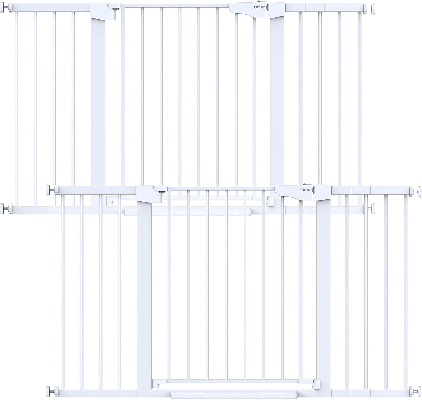 30-46" Baby Gate for Stairs, Auto Close Dog Gate for the House Black | Easy Install Pressure Mounted Pet Gates for Doorway, Dual Lock Indoor Safety Gate for Baby & Dog, Mom's Choice Awards Winner