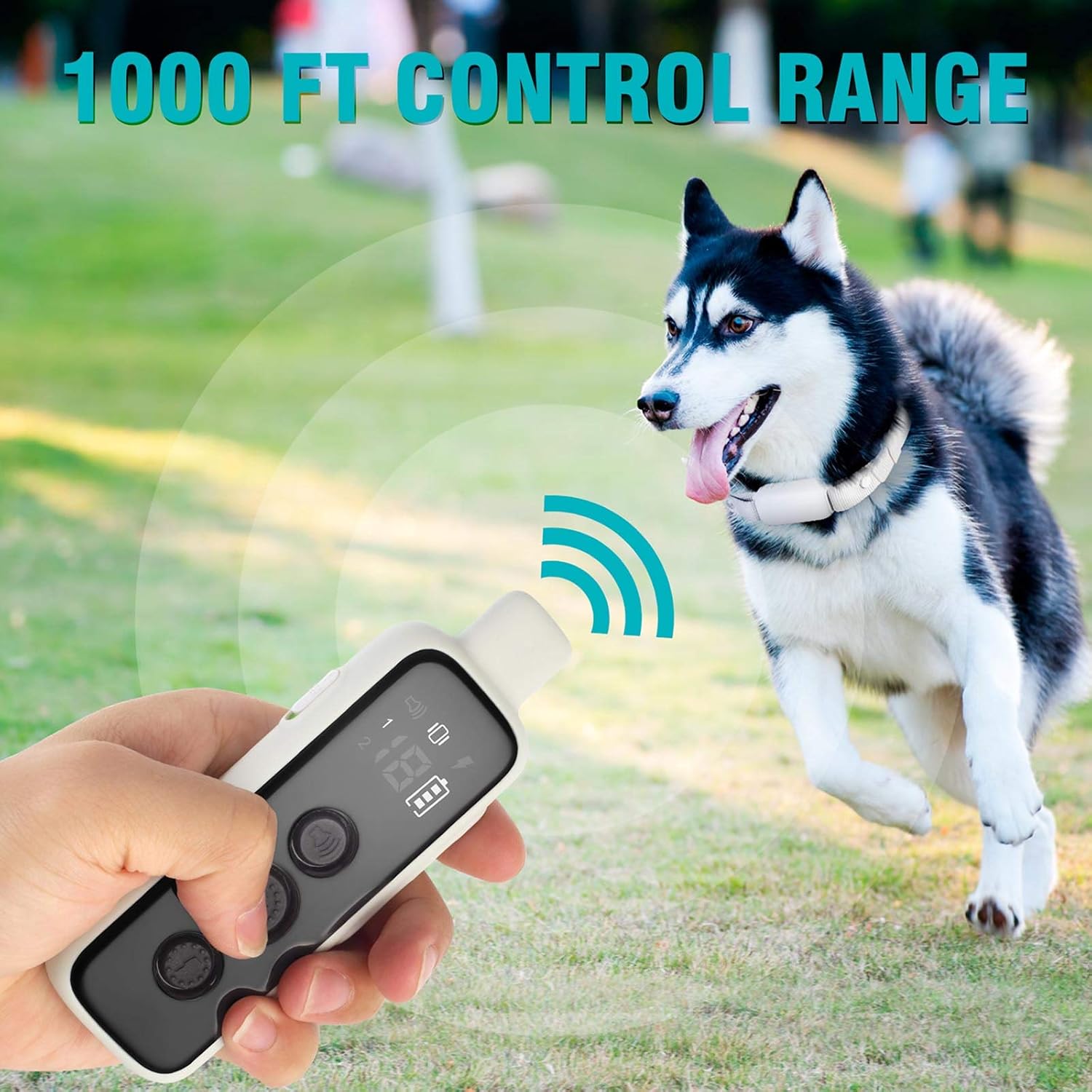 Bousnic Dog Shock Collar for 2 Dogs - (8-120lbs) Waterproof Rechargeable Electric Dog Training Collar with Remote for Small Medium Large Dogs with Beep Vibration Safe Shock Modes(Grey) | Product image 4