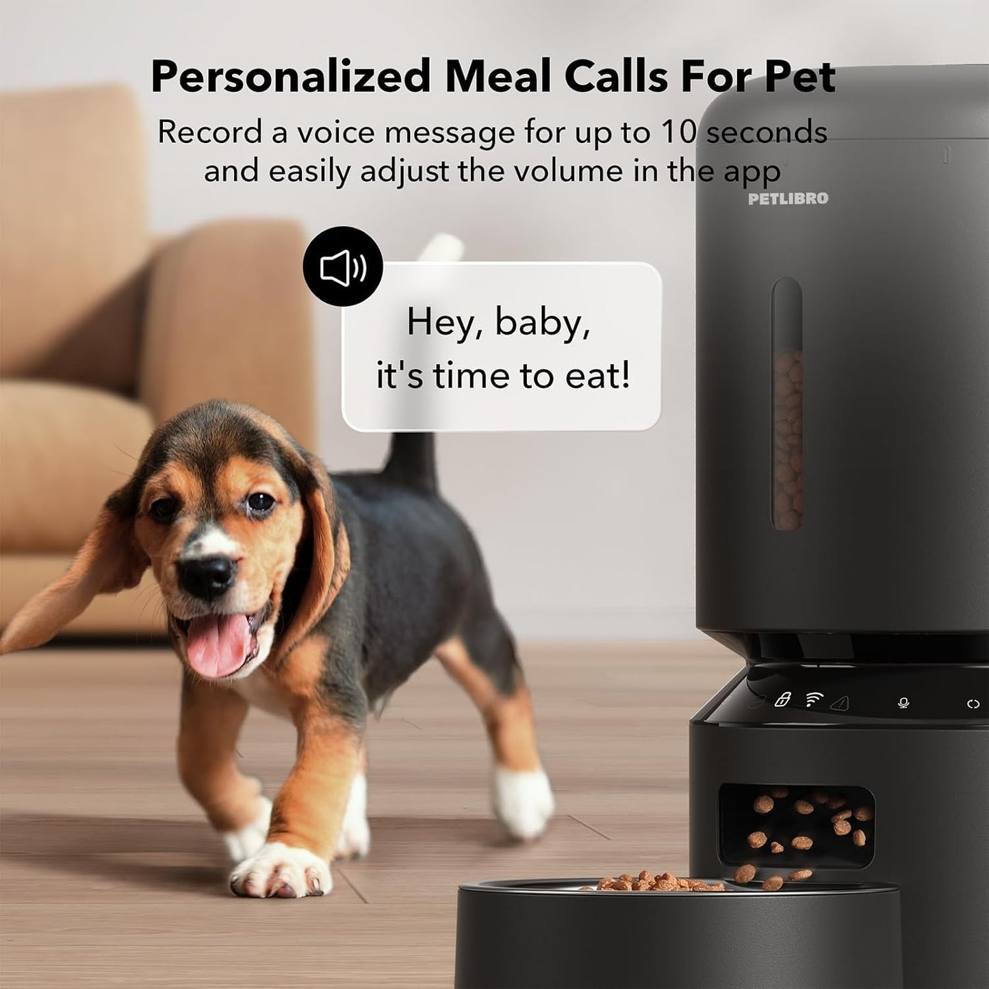 PETLIBRO Automatic Cat Feeder, 5G WiFi Automatic Dog Food Dispenser with Freshness Preservation, 5L Timed Pet Feeder with Low Food Sensor, Up to 10 Meals Per Day, Granary Black | Product image 5