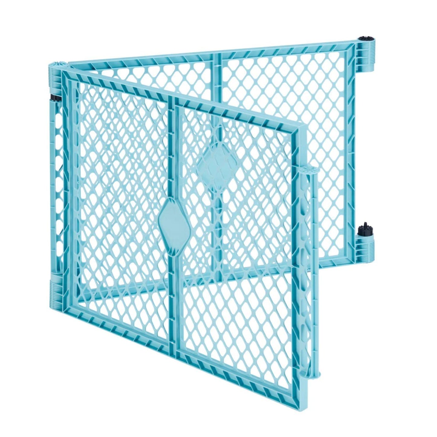 Superyard Duo 6-Panel Baby Playard or Wall Mount Barrier; Lt Gray | Portable, Durable, For Babies and Toddlers, Freestanding, Expandable Modular Sizing, Indoor or Outdoor Use, Made in USA