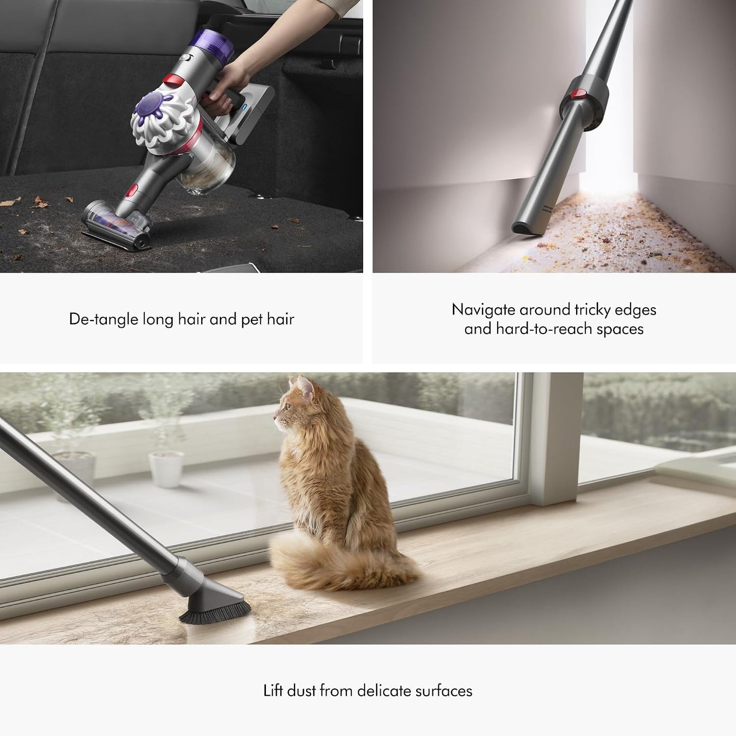 Dyson V8 Plus Cordless Vacuum, Cleans Hard Floors and Carpets, Detangles, Converts to Handheld, 115AW, 2 Power Modes, Up to 40 Minutes¹ | Product image 4