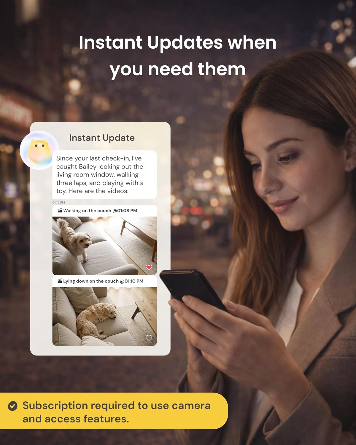 Furbo 360° Dog Camera [Paid Plan Required to Activate] | Stay connected with AI Dog & Home Safety Alerts, Treat Toss, Auto-Tracking, Video History, 2-Way Audio (Subscription 3mo min) | Product image 7