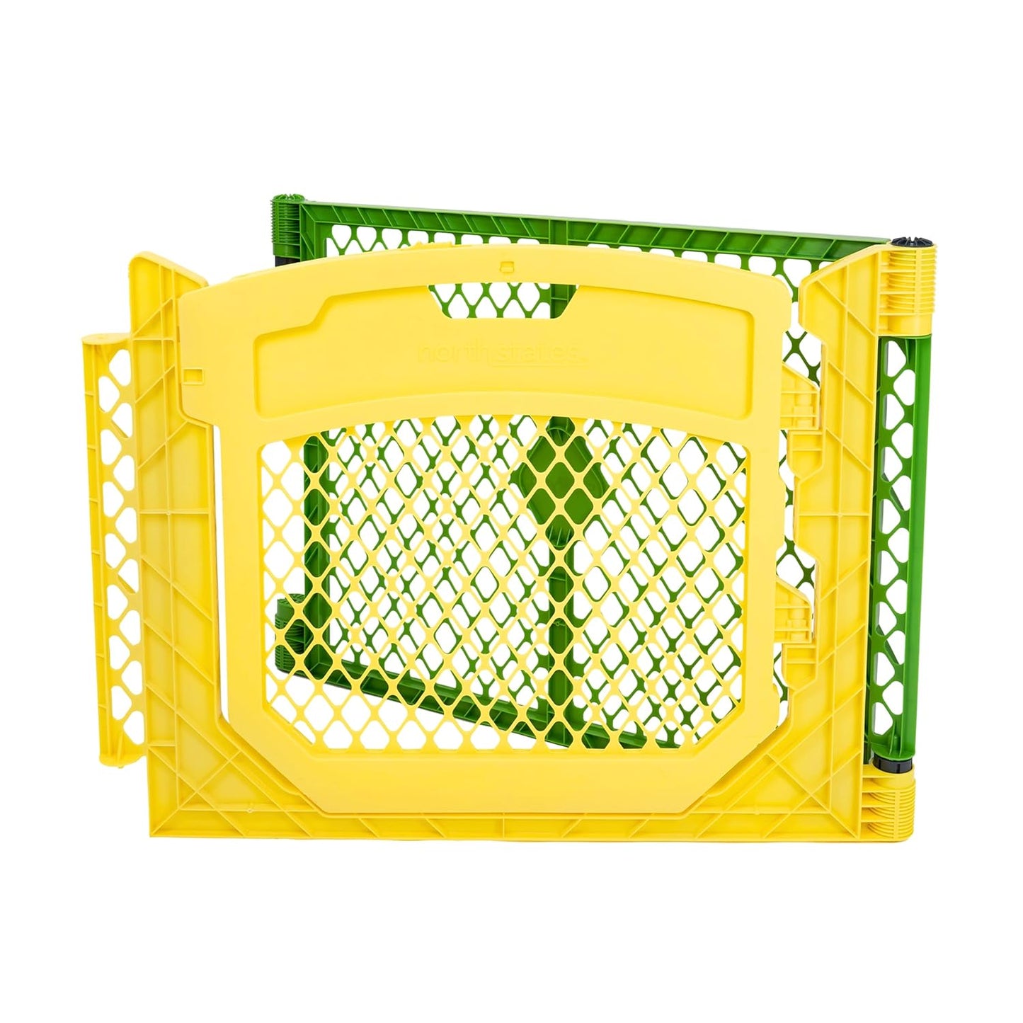 Superyard Duo 6-Panel Baby Playard or Wall Mount Barrier; Lt Gray | Portable, Durable, For Babies and Toddlers, Freestanding, Expandable Modular Sizing, Indoor or Outdoor Use, Made in USA