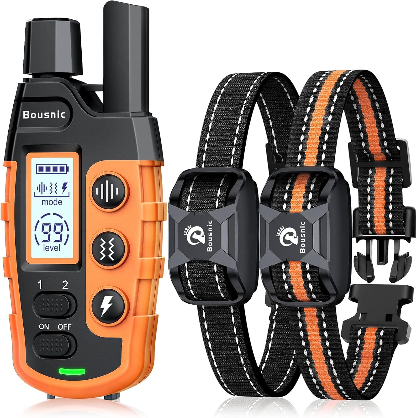Dog Shock Collar 2 Dogs (5-120Lbs) - 3300 ft Waterproof Training Collar for Dogs Large Medium Small with Rechargeable Remote, Beep (1-8) Vibration (1-16) and Humane Shock (1-99) Modes