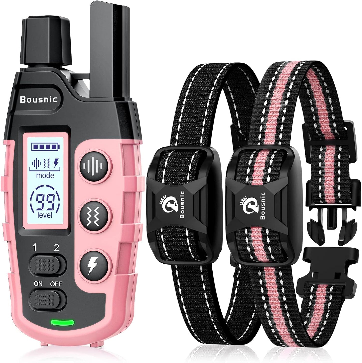 Bousnic Dog Shock Collar 2 Dogs (5-120Lbs) - 3300 ft Waterproof Training Collar for Dogs Large Medium Small with Rechargeable Remote, Beep (1-8) Vibration (1-16) and Humane Shock (1-99) Modes | Product image 8