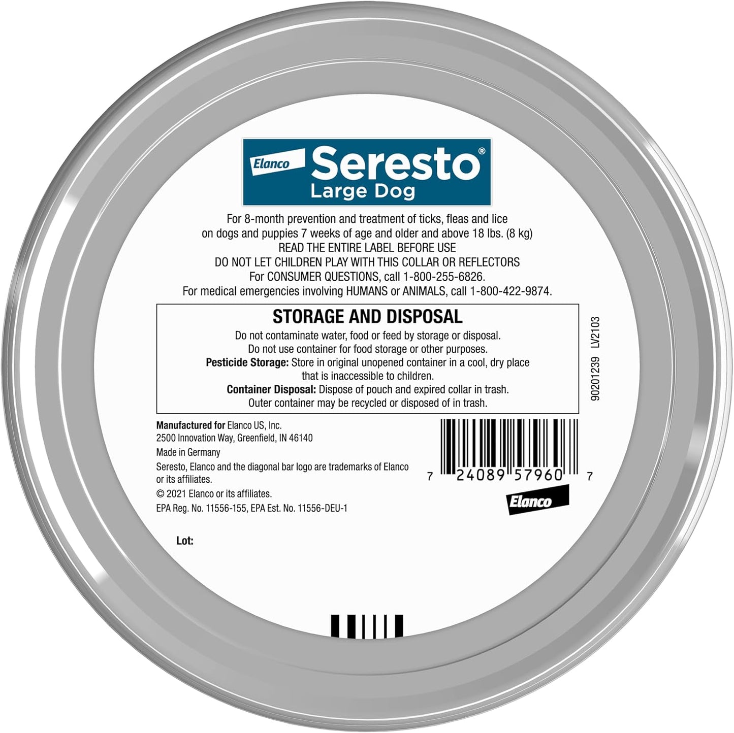 Seresto Flea & Tick Collar For Dogs Over 18 lbs., Treatment & Prevention, Vet-Recommend, 8 Month Protection | Product image 2