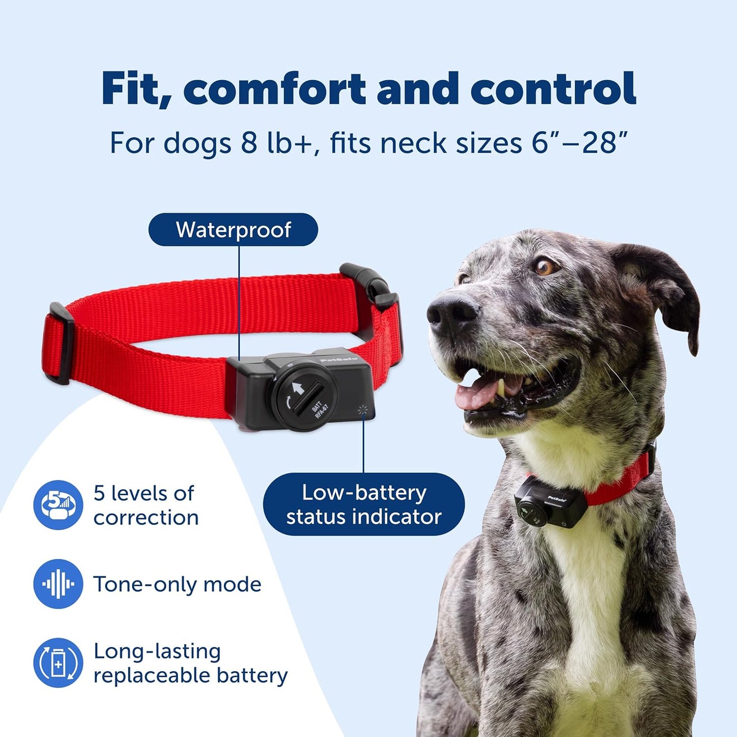 PetSafe Wireless Pet Containment System, Up to 1/2 Acre | Wireless Fence, Tone & Static Correction, Proprietary Circular Boundary with No Wire, Static-Free Re-Entry, Dogs 8 lb+ | Product image 6