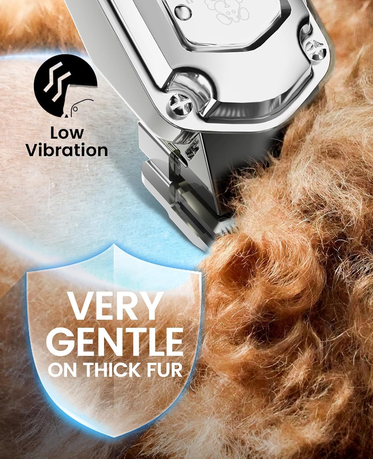 oneisall Professional Dog Grooming Clippers for Thick Hair | 4 Metal Combs,Stainless Steel Blades,Rechargeable Cordless,Low Noise,4H Runtime,IPX7 Waterproof,LED Display,676PRO | Product image 7