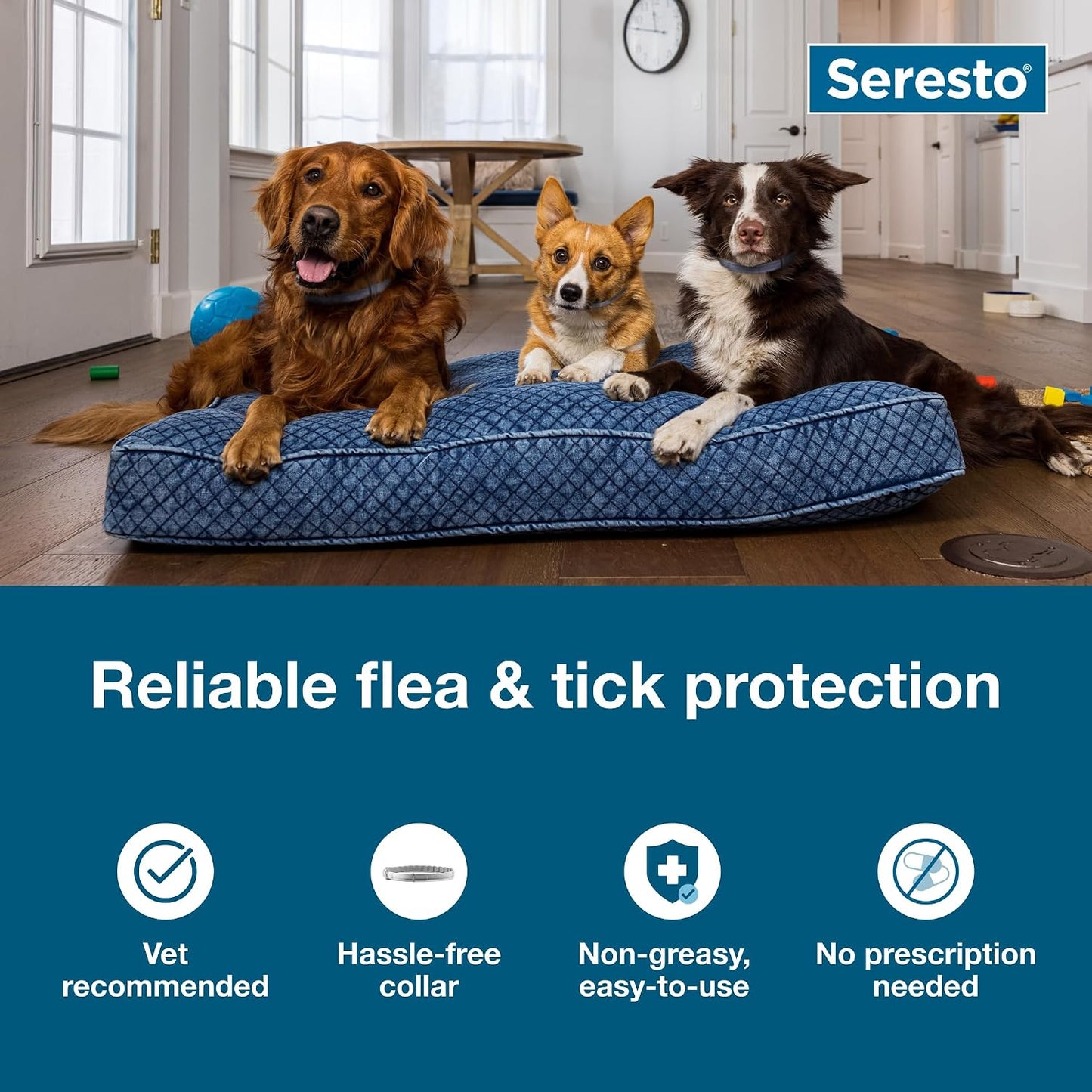 Seresto Flea & Tick Collar For Dogs Over 18 lbs., Treatment & Prevention, Vet-Recommend, 8 Month Protection | Product image 3