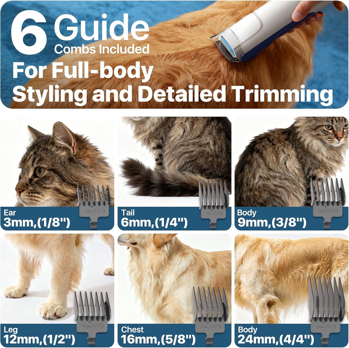 Buenkee Dog Grooming Vacuum Kit, 15000Pa Clipper, Shedding Brush, 2L, White | Brush, trim and deshed at home with less flying fur, mess-control suction and fewer emptying breaks during longer sessions | Product image 5
