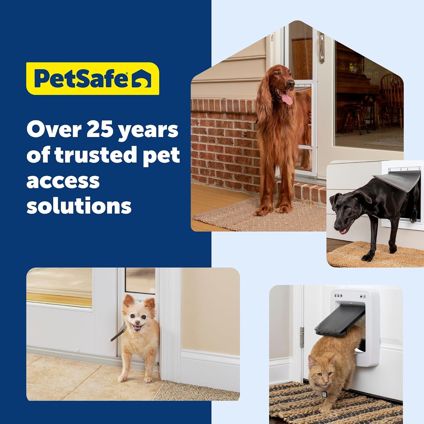 PetSafe Plastic Pet Door, Large | Snap-On Closing Panel, Fits Interior/Exterior Doors 1/16-2 in Thick, Easy DIY Install | Product image 7