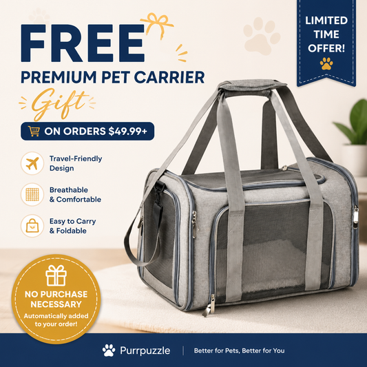 FREE Premium Pet Carrier | Soft-Sided Travel Carrier for Cats & Small Dogs | Limited Time Gift on Orders $49.99+